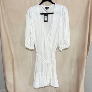 City Chic White Wrap Dress